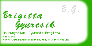 brigitta gyurcsik business card